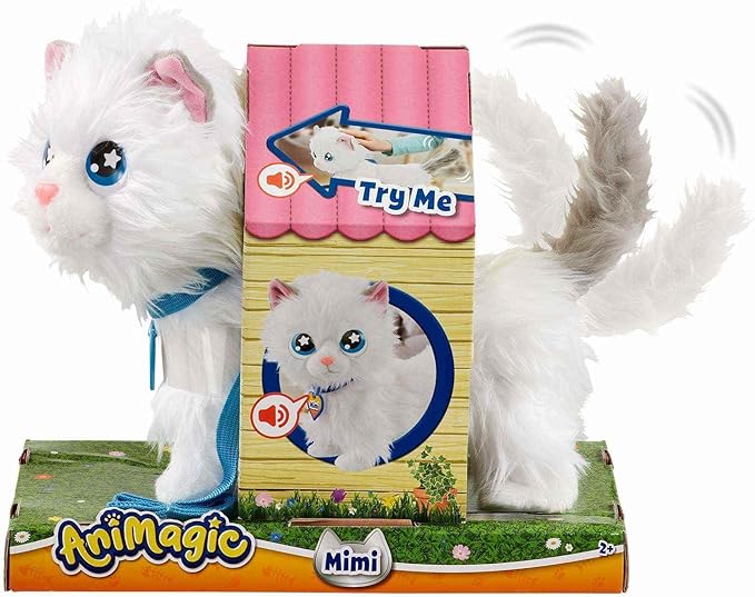 أنيماجيك قطة تمشي مع اصوات الالعاب القطنية Animagic