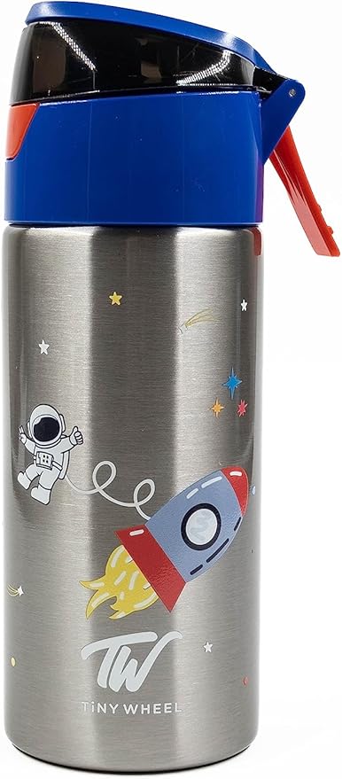 تايني ويل زمزمية فضي 400 مل أدوات مدرسية Tiny Wheel