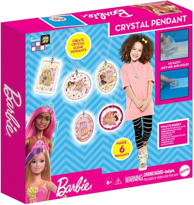 باربي قلادة كريستال سحرية شفافة الخرز والاكسسوارات Barbie