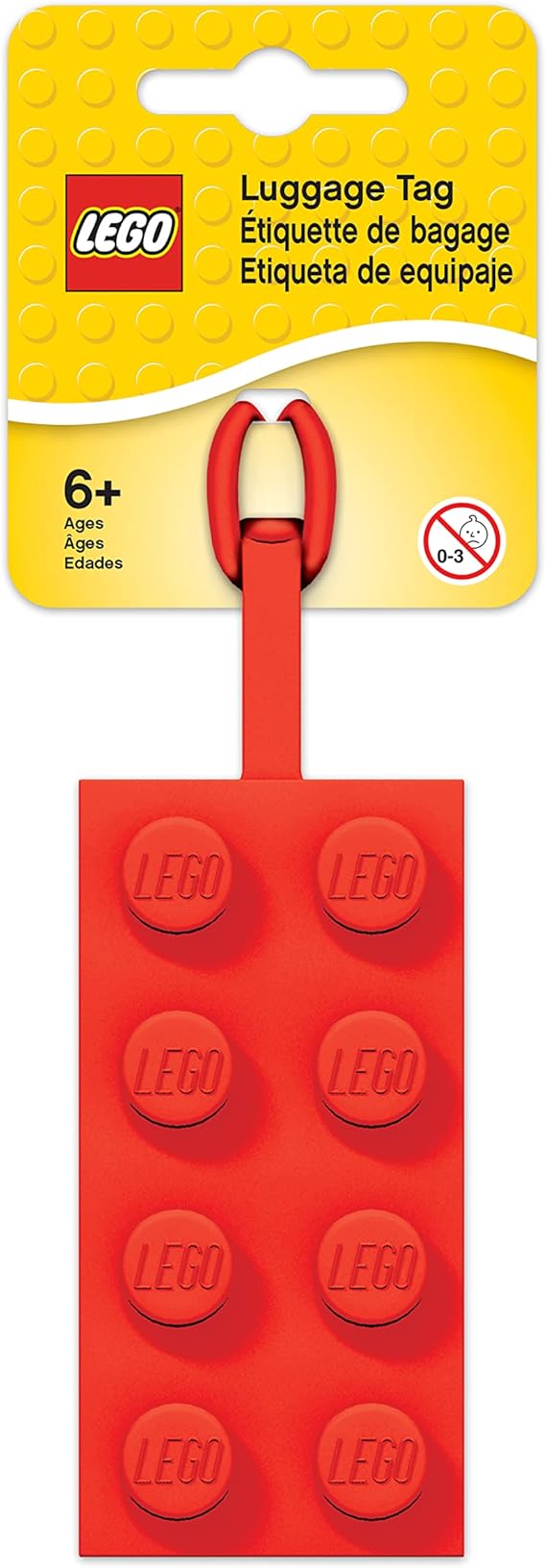 ليجو سلسلة مفاتيح مضيئة 8 سم حمراء مكعبات التركيب LEGO