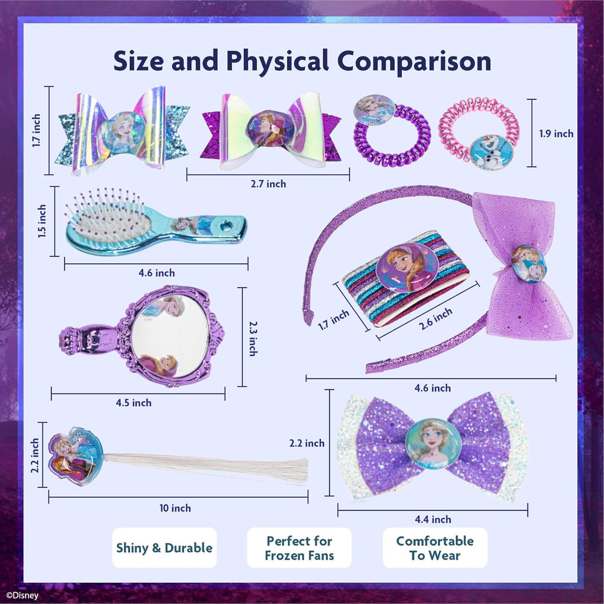 تاونلي جيرل مجموعة شعر فروزن الخرز والاكسسوارات Townley Girl