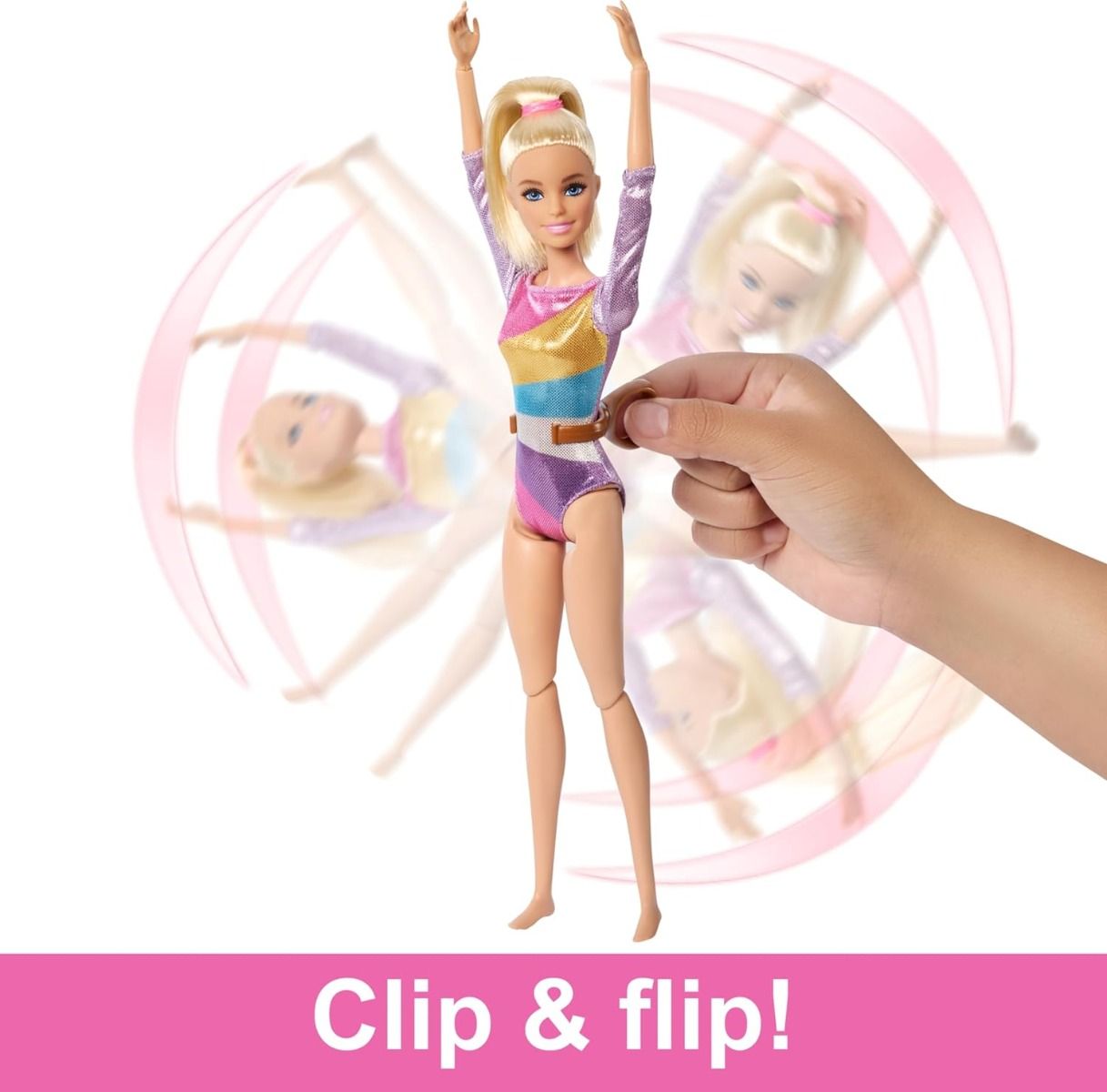 باربي لعب الجمباز مع دمية شقراء دمية مع اكسسوارات Barbie