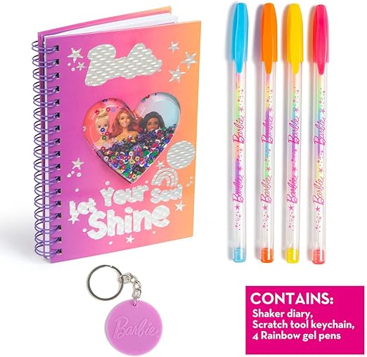 باربي طقم دفتر مذكرات شيكر رسم و تلوين Barbie