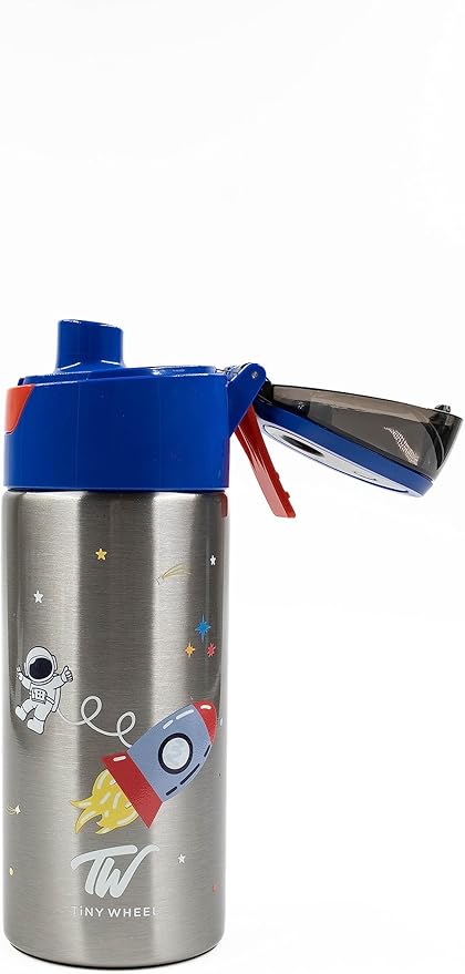 تايني ويل زمزمية فضي 400 مل أدوات مدرسية Tiny Wheel