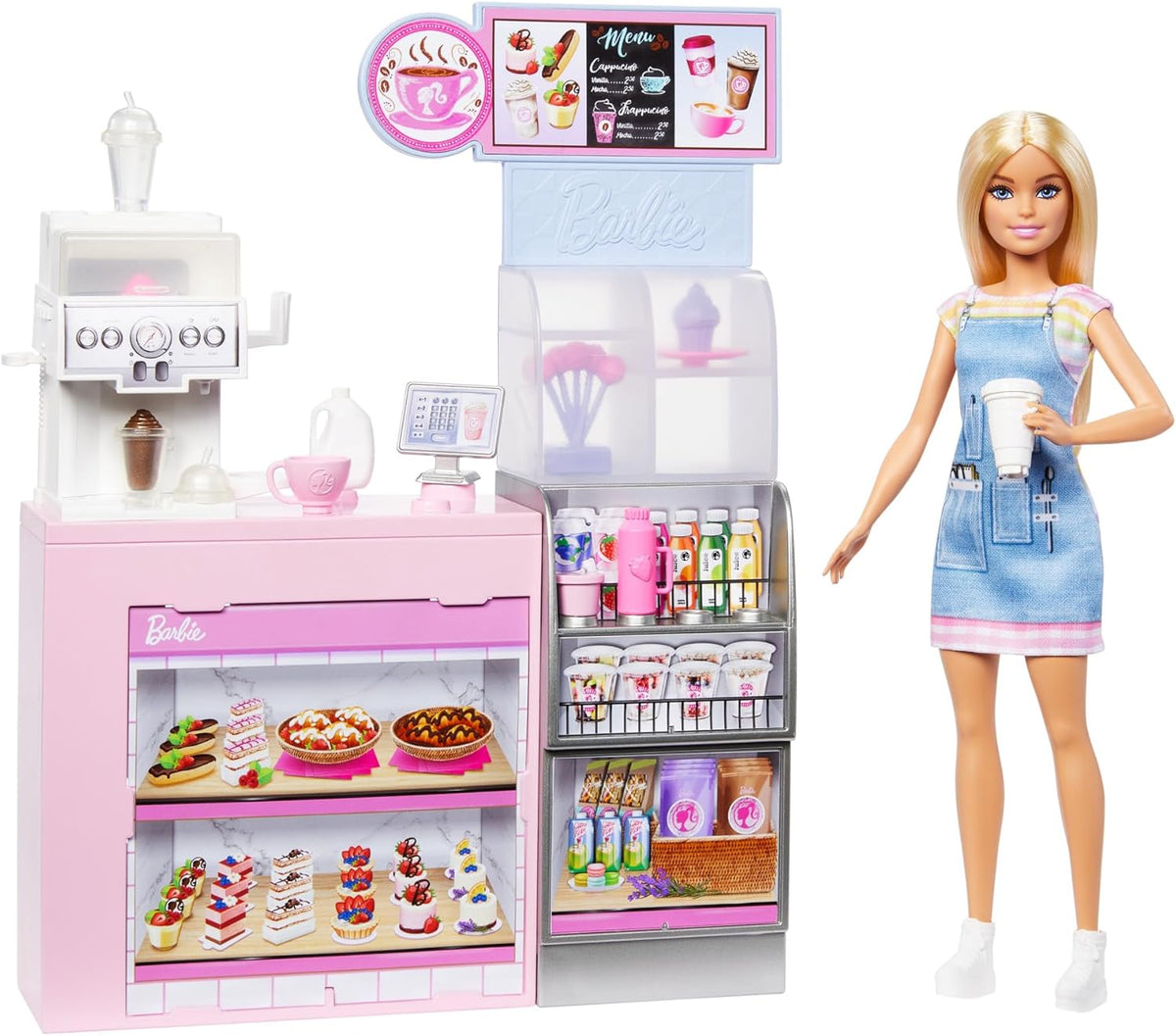 باربي مقهى مع دمية دمية مع اكسسوارات Barbie