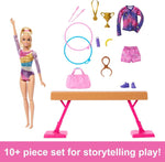 باربي لعب الجمباز مع دمية شقراء دمية مع اكسسوارات Barbie