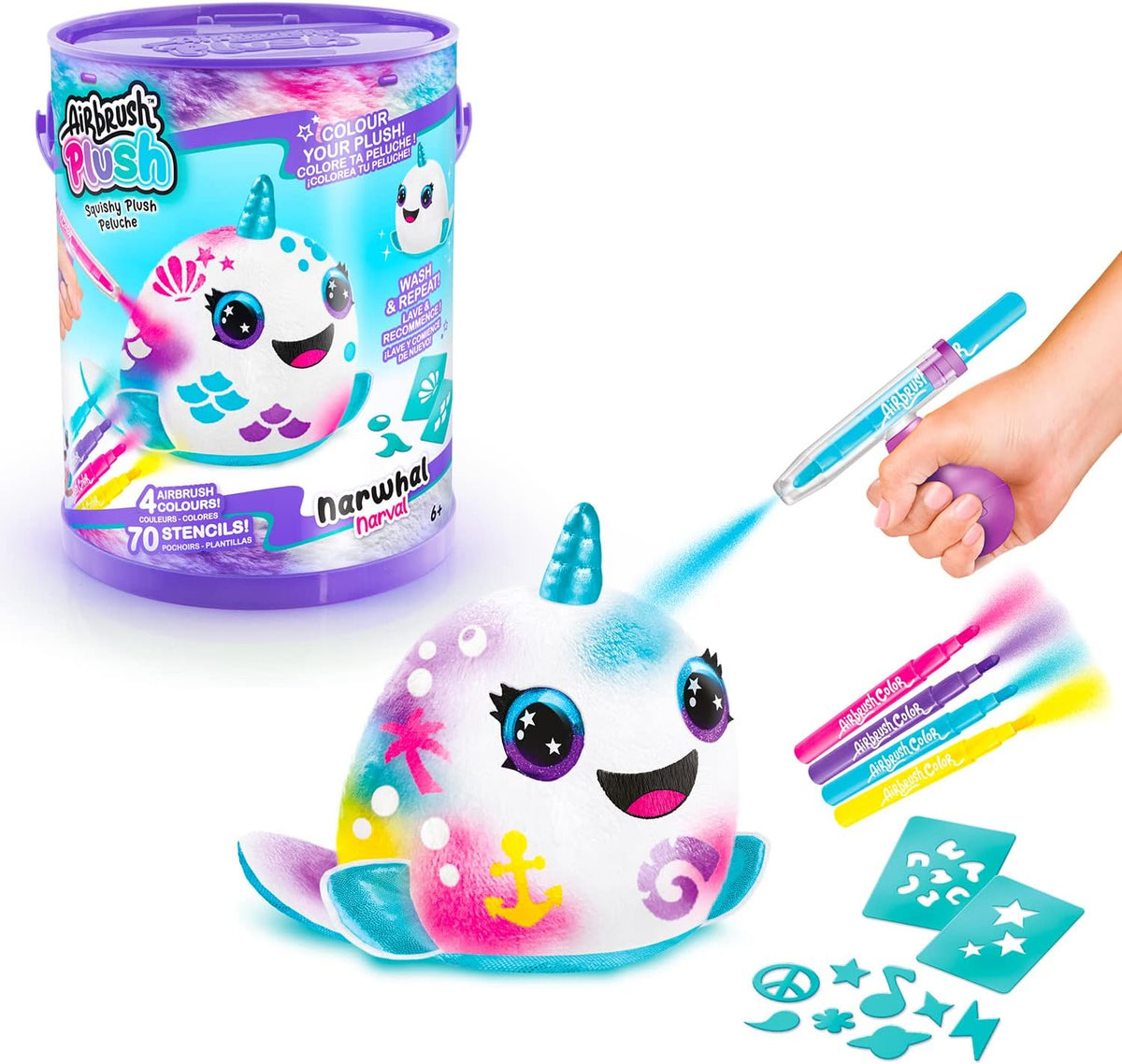 اير برش علبة طلاء ايه بي بي سكويش بالز الوان متنوعه Airbrush Plush