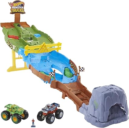 هوت ويلز العاب شاحنات مونستربيج فوت وجونكستر مركبات مع مسار HotWheels