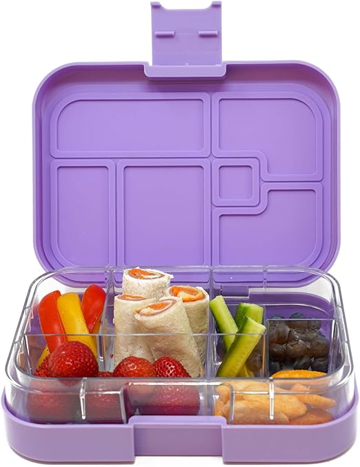 تايني ويل صندوق بينتو ارجواني 6 اقسام أدوات مدرسية Tiny Wheel