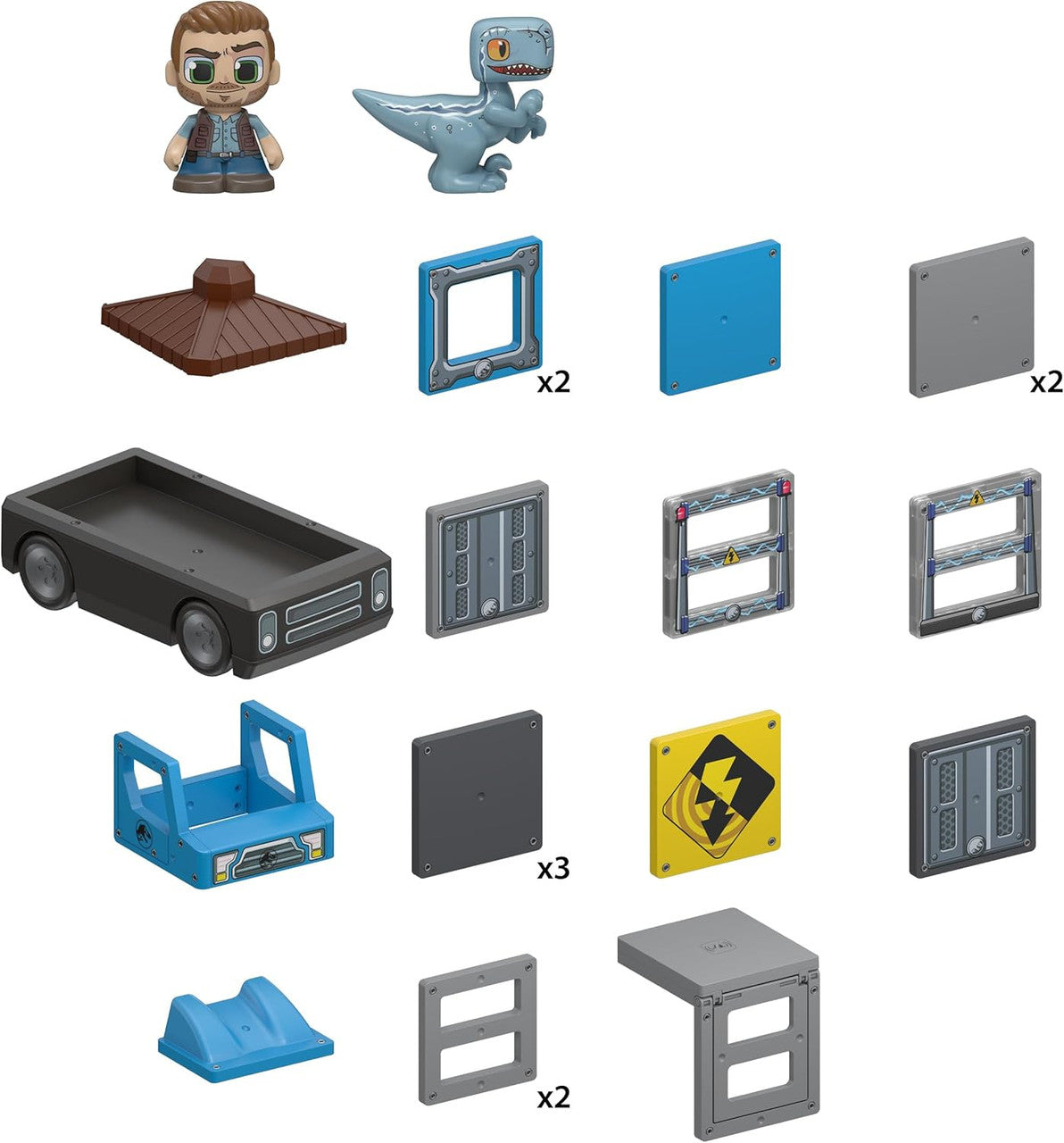 تايل تاون مكعبات مناظير ديناصور جوراسيك وورلد مكعبات المغناطيس Tile Town