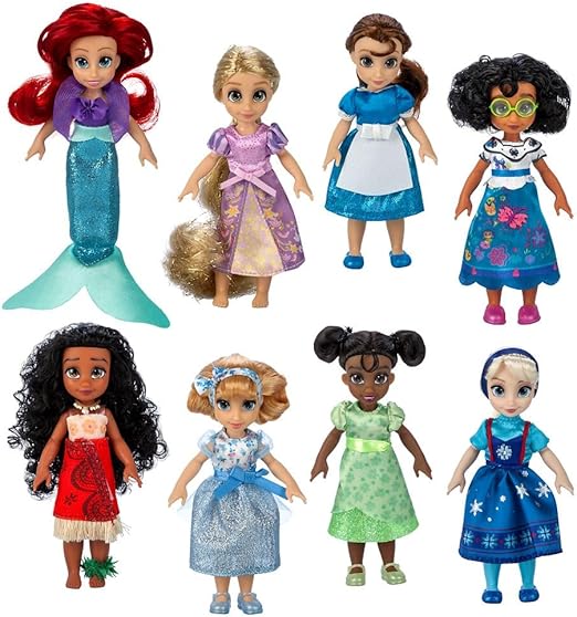 ديزني برينسس دمي الاميرات 8 قطع دمى الشخصيات Disney