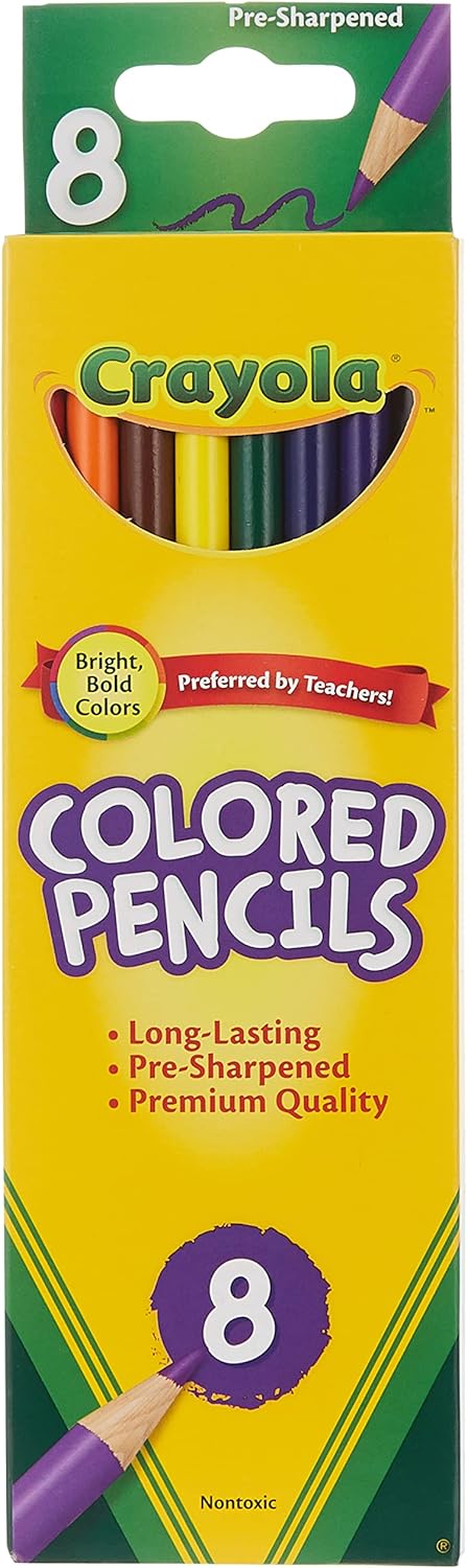 كرايولا أقلام رصاص ملونة 8 قطع رسم و تلوين Crayola