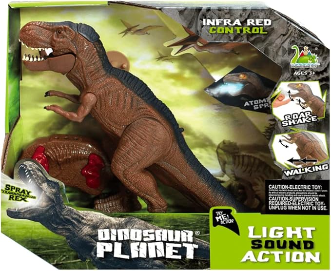 بازي تويز تيرانوسورس ريكس ريموت كنترول مجسمات الحيوانات Buzzy Toys