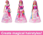 باربي دمية باربي بشعر الوان قوس قزح مع اداة لف الشعر دمية مع اكسسوارات Barbie