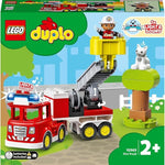 ليجو مكعبات بناء شاحنة الإطفاء مكعبات التركيب LEGO