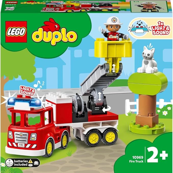 ليجو مكعبات بناء شاحنة الإطفاء مكعبات التركيب LEGO