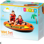 انتكس قارب إكسبلورر برو200 القابل للنفخ عوامات ومراتب Intex