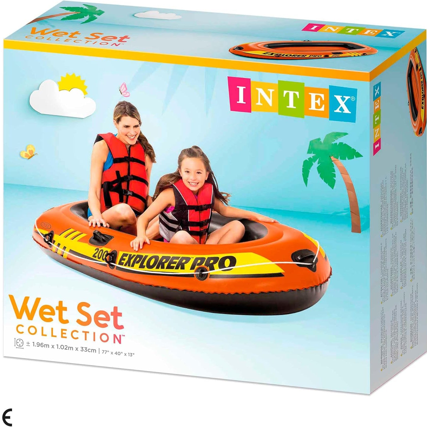 انتكس قارب إكسبلورر برو200 القابل للنفخ عوامات ومراتب Intex