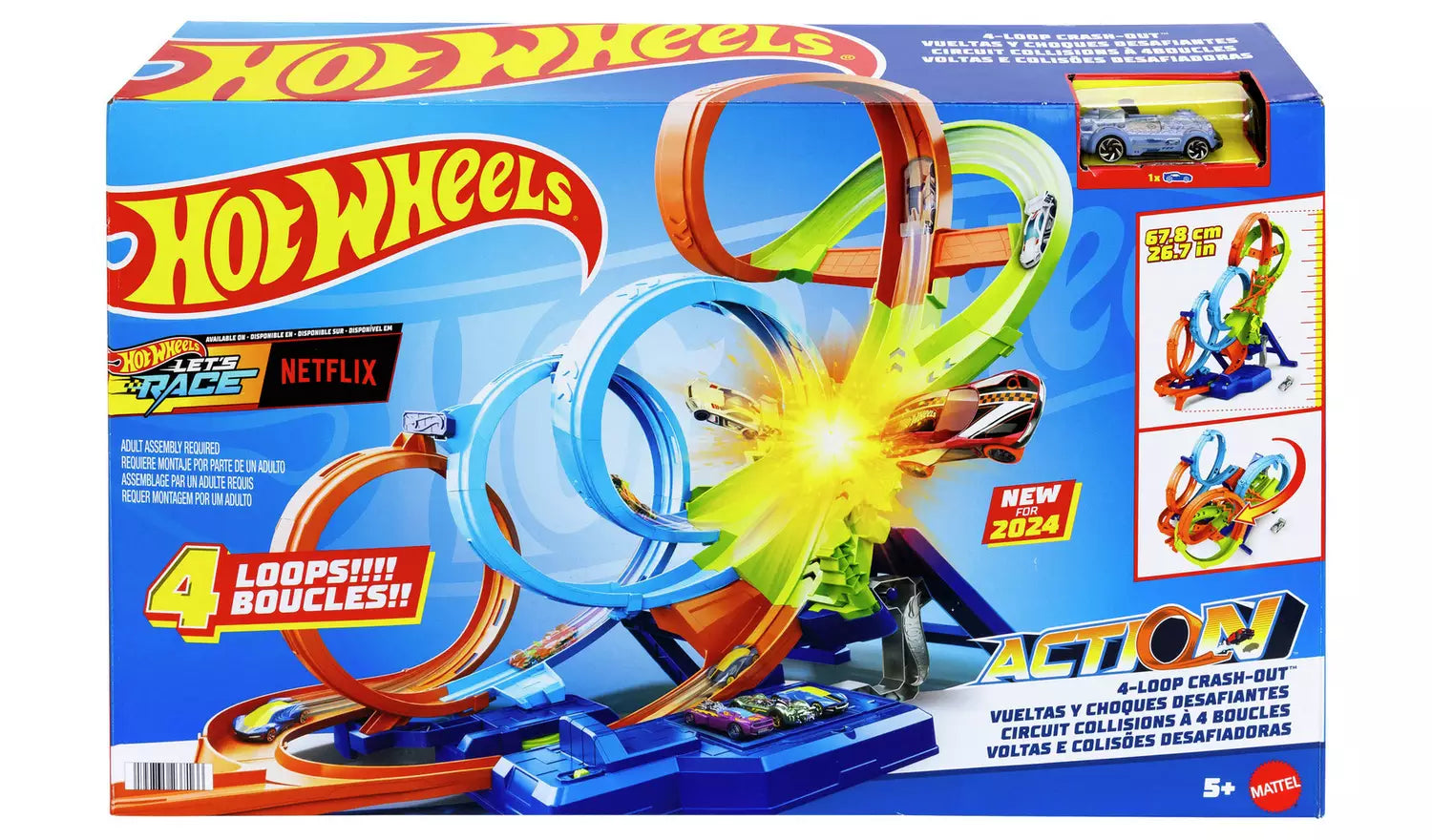 هوت ويلز لعبة مسار حلقة الاصطدام مركبات مع مسار HotWheels