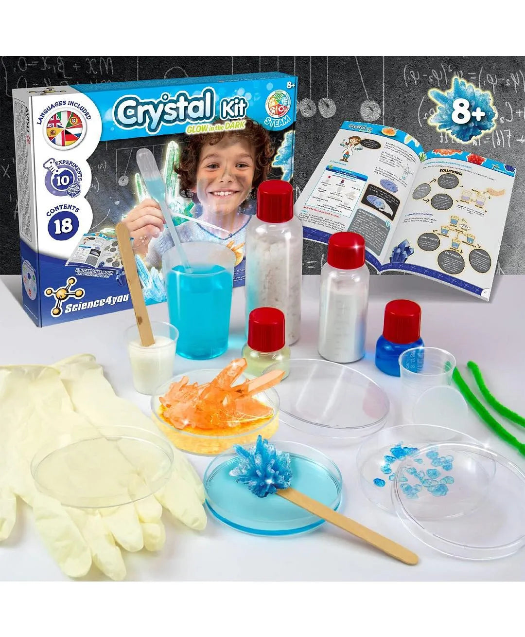 ساينس 4يو مصنع الكريستال متعدد الألوان تعليمي تفاعلي Science 4 You