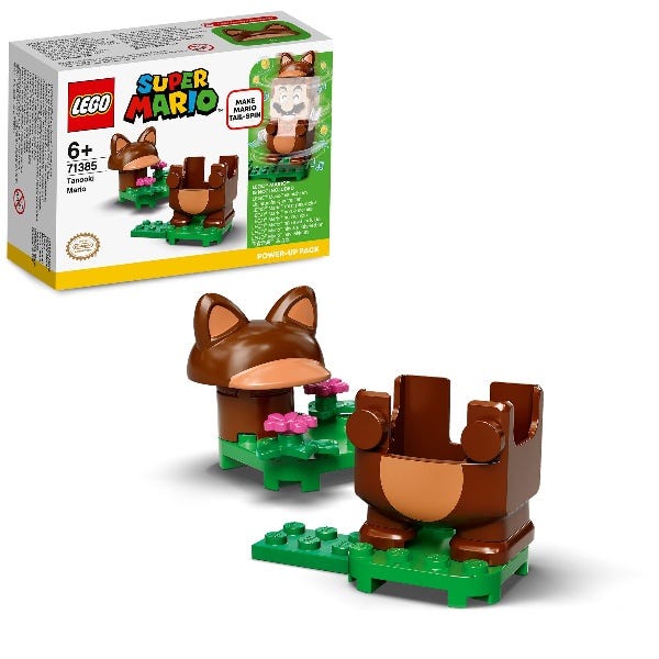 ليجو سوبر ماريو تانوكي ماريو باور أب باك اشكال متنوعة مكعبات التركيب LEGO