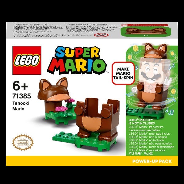 ليجو سوبر ماريو تانوكي ماريو باور أب باك اشكال متنوعة مكعبات التركيب LEGO