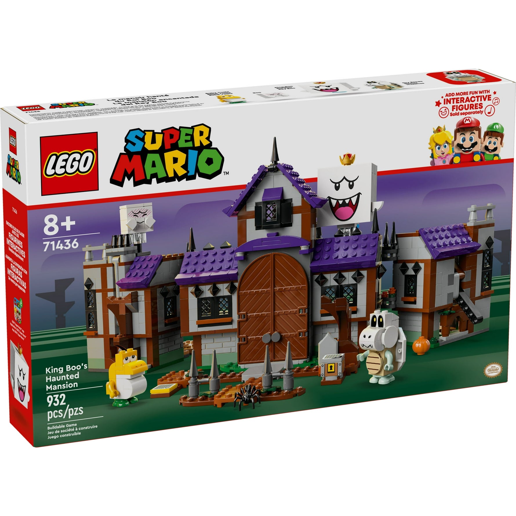 ليجو 71436 سوبر ماريو قصر الملك بو المسكون مكعبات التركيب LEGO