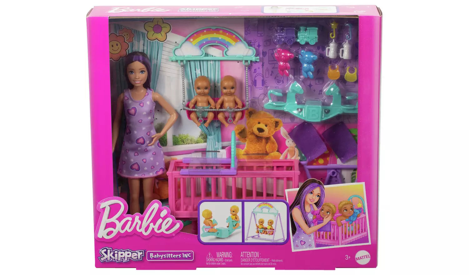 باربي دمية حضانة سكيبر دمية مع اكسسوارات Barbie