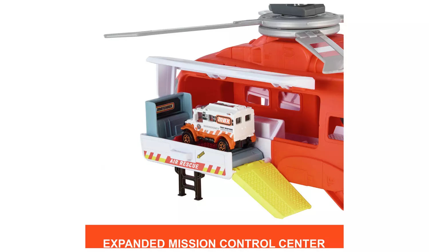 ماتش بوكس طائرة هليكوبتر بمحطة إنقاذ مركبات الأطفال Matchbox