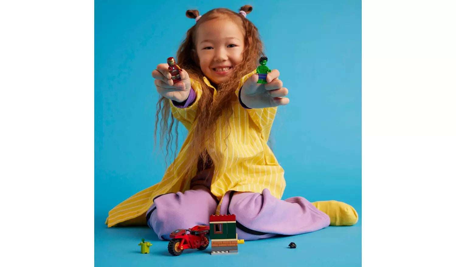 ليجو مارفل لعبة شخصية ايرون مان مع دراجة وشخصية هالك مكعبات التركيب LEGO