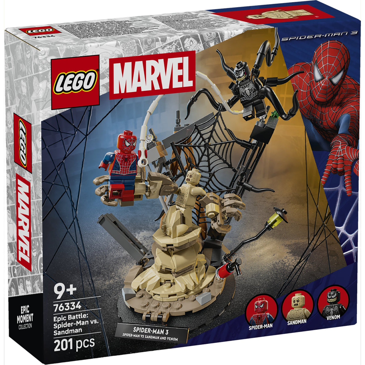 ليجو مارفل سوبر هيروز معركة سبايدرمان ضد ساندمان 76334 مكعبات التركيب LEGO