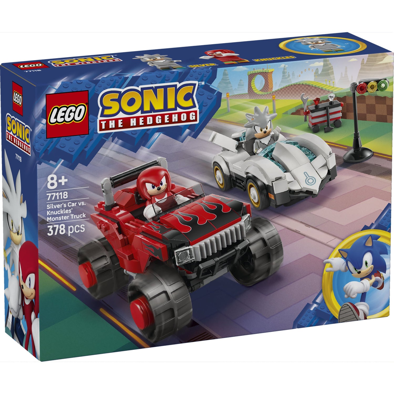 ليغو سونيك سيارة سيلفر ضد شاحنة ناكلز 77118 مكعبات التركيب LEGO
