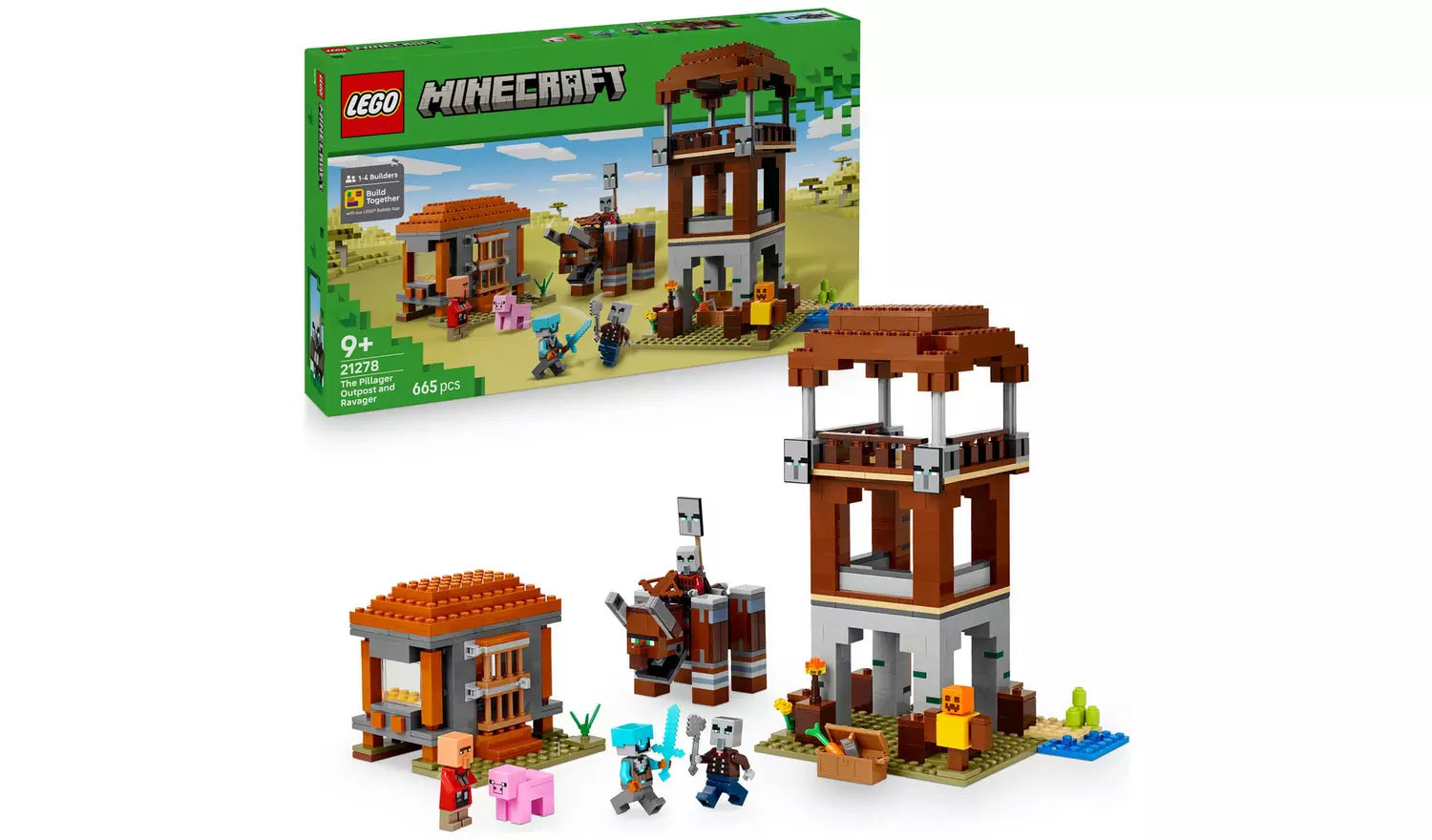 ليجو ماين كرافت موقع النهب والتدمير مكعبات التركيب LEGO