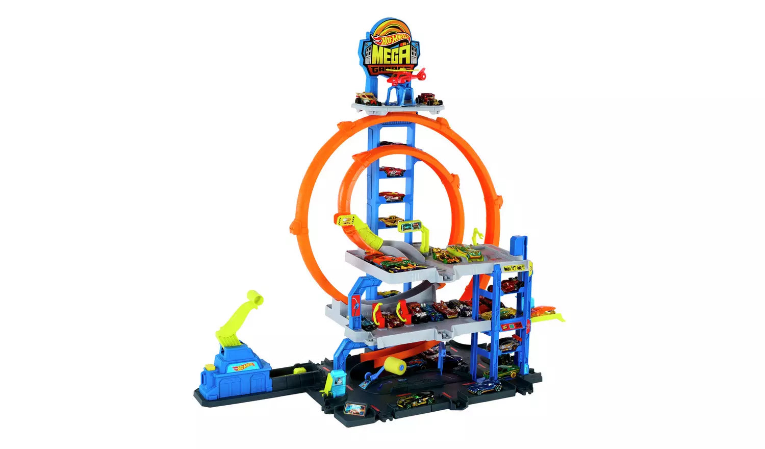 هوت ويلز مرآب ميجا لوب مع سيارة مركبات مع مسار HotWheels