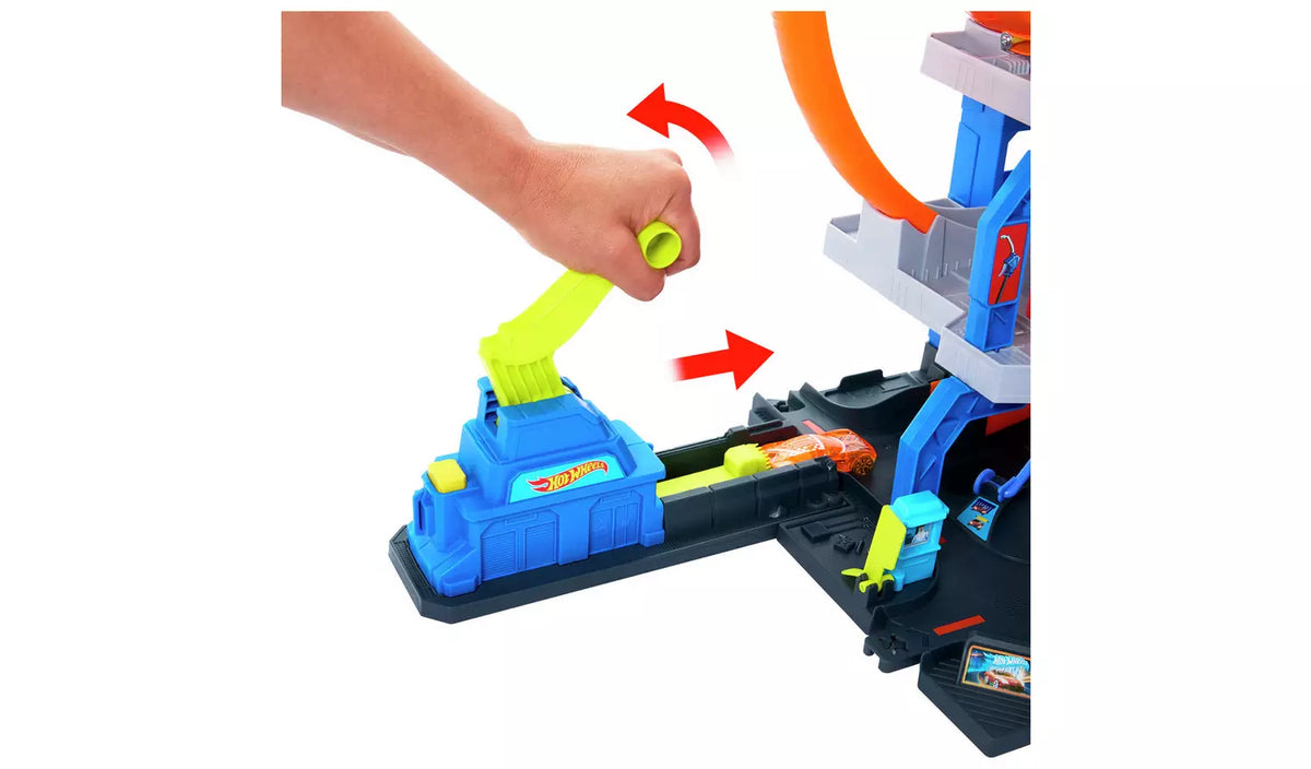 هوت ويلز مرآب ميجا لوب مع سيارة مركبات مع مسار HotWheels