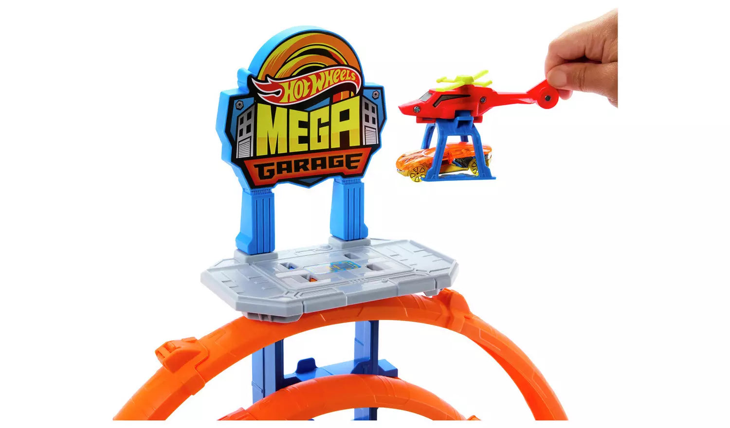 هوت ويلز مرآب ميجا لوب مع سيارة مركبات مع مسار HotWheels