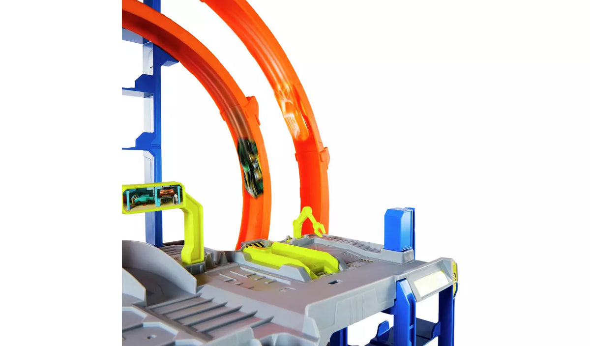 هوت ويلز مرآب ميجا لوب مع سيارة مركبات مع مسار HotWheels