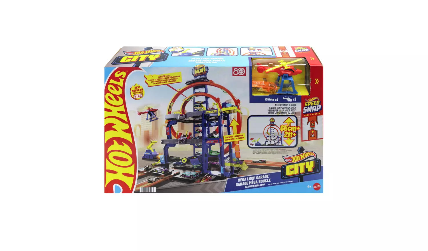 هوت ويلز مرآب ميجا لوب مع سيارة مركبات مع مسار HotWheels