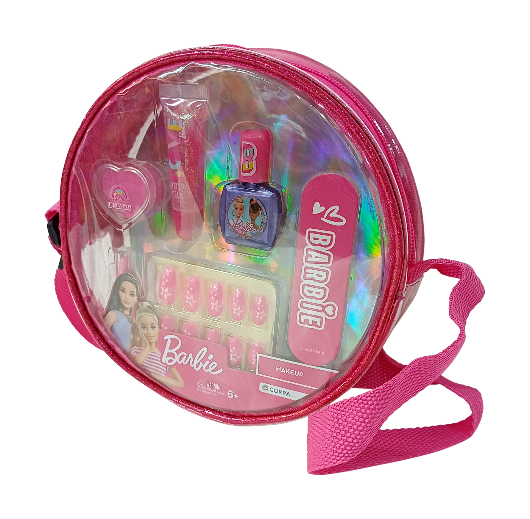 باربي شنطه اليد مع مناكير المكياج والتجميل Barbie