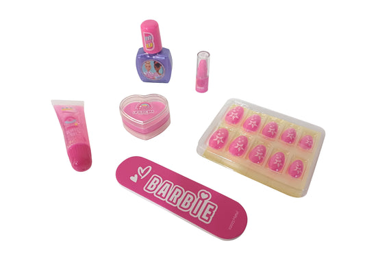 باربي شنطه اليد مع مناكير المكياج والتجميل Barbie