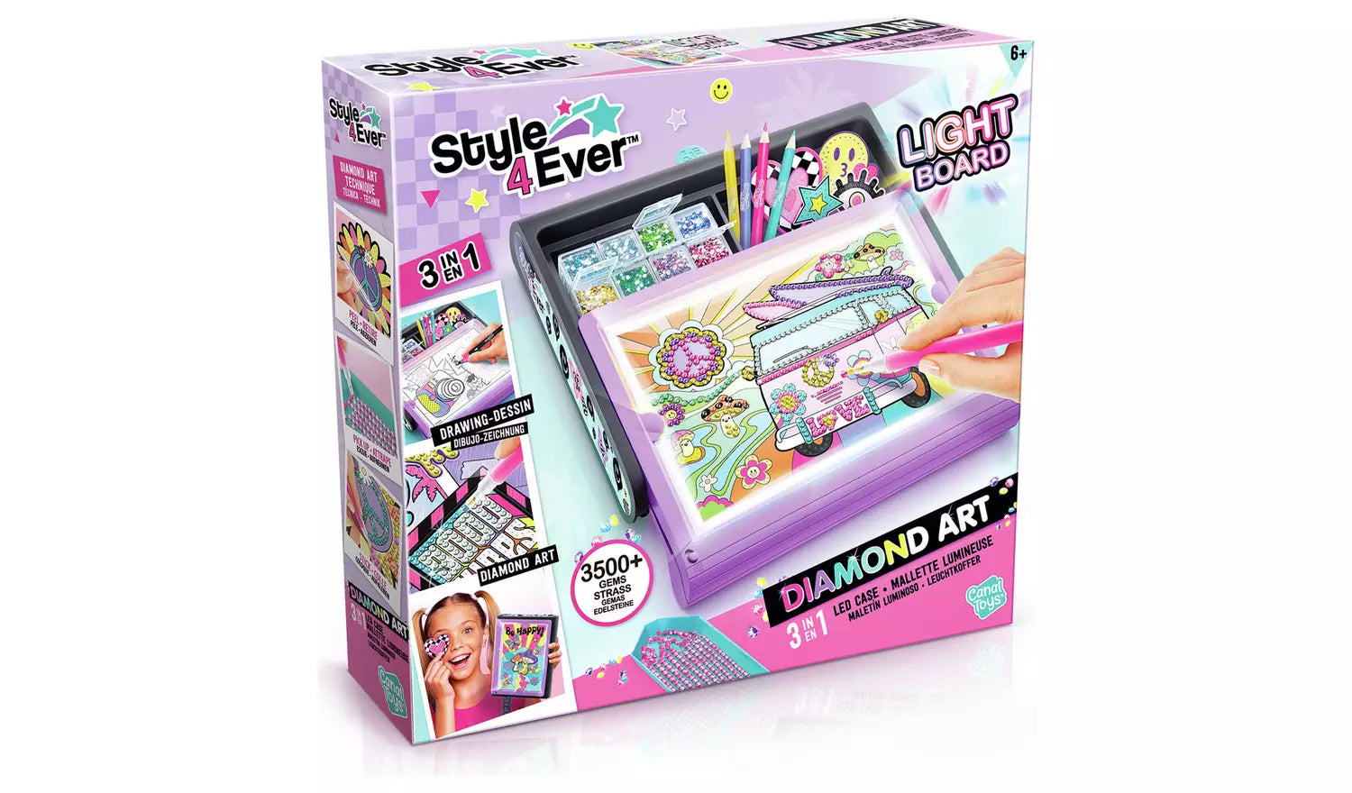 كانال تويز حافظة اضاءة ديامانت ارت رسم و تلوين canal toys