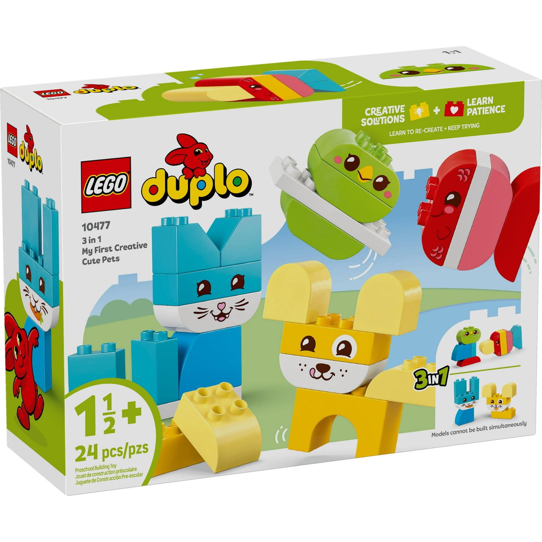 ليجو 10477 دبلو الحيوانات الأليفة الإبداعية ٣ في ١ مكعبات التركيب LEGO