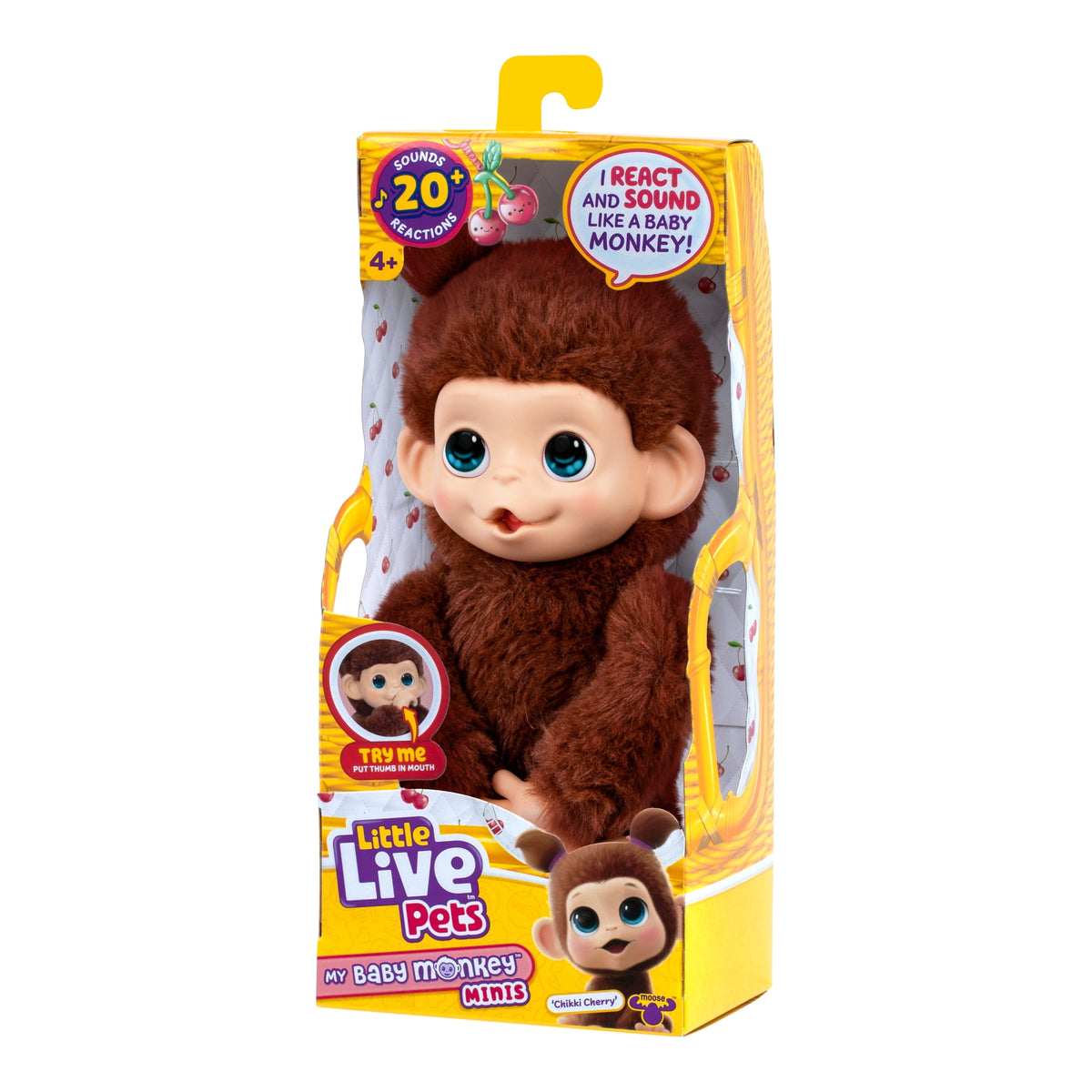 ليتل لايف بيتس ماي بيبي مونكي مينيز تشيكي تشيري الالعاب القطنية Little Live Pets
