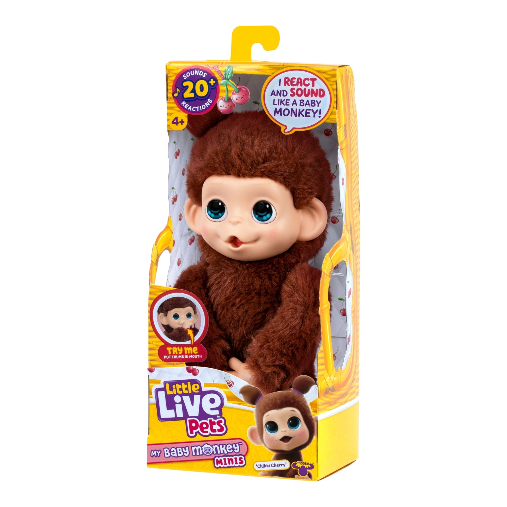 ليتل لايف بيتس ماي بيبي مونكي مينيز تشيكي تشيري الالعاب القطنية Little Live Pets