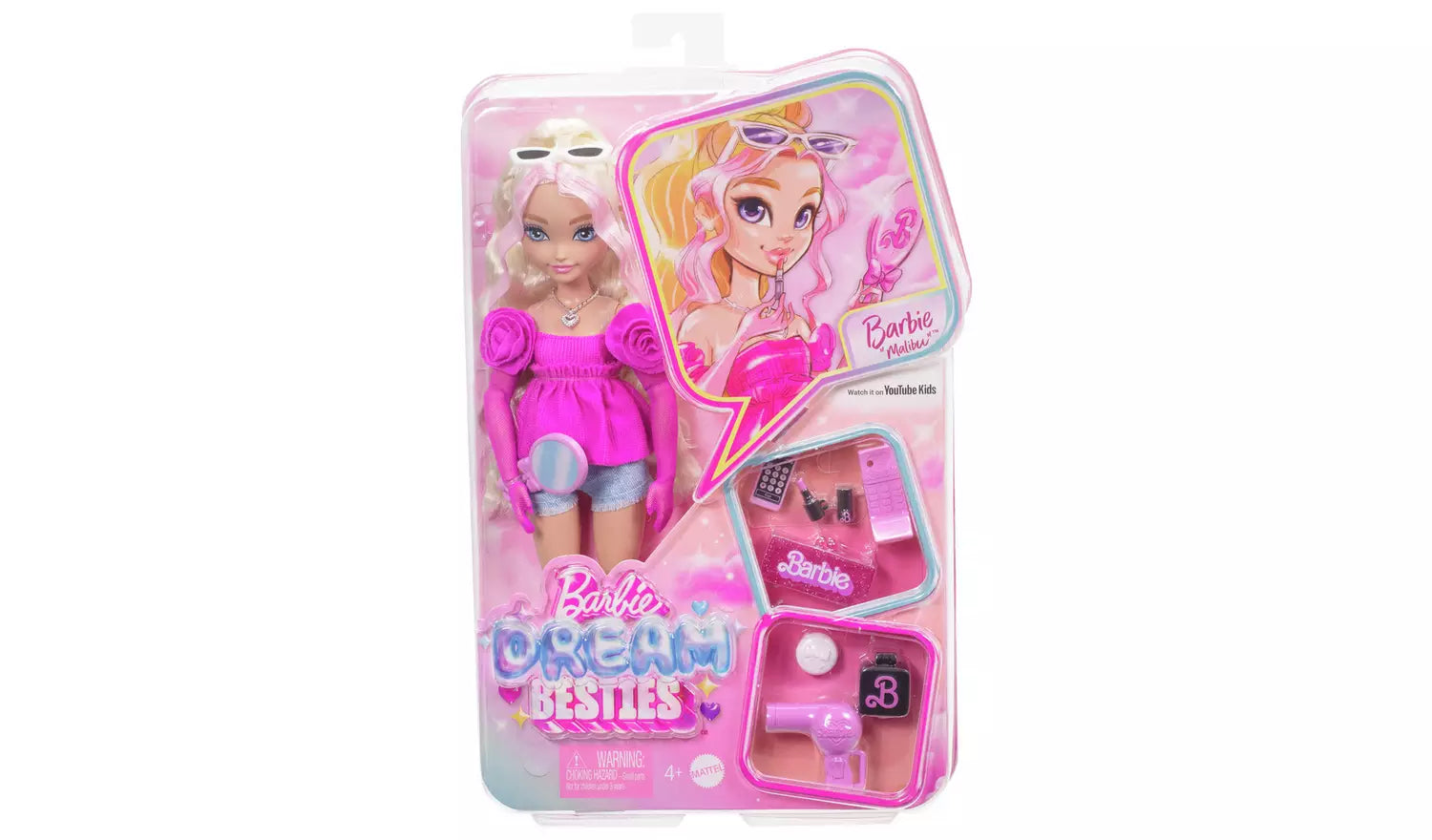 باربي دمية دريم بيستيز ماليبو دمية مع اكسسوارات Barbie