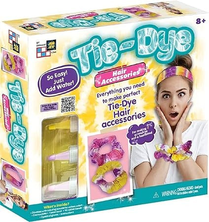 تاي داي اكسسوارات للشعر الخرز والاكسسوارات Tie-Dye