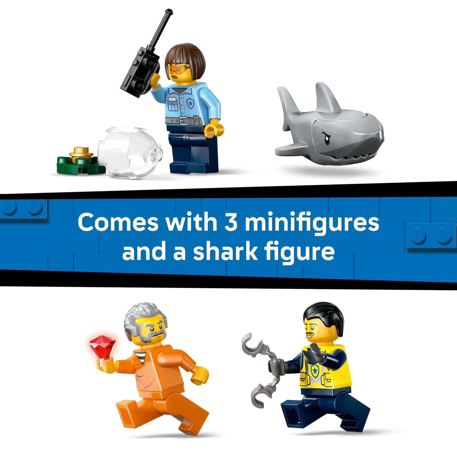 ليجو 60456 سيتي قارب مطاردة الشرطة مكعبات التركيب LEGO