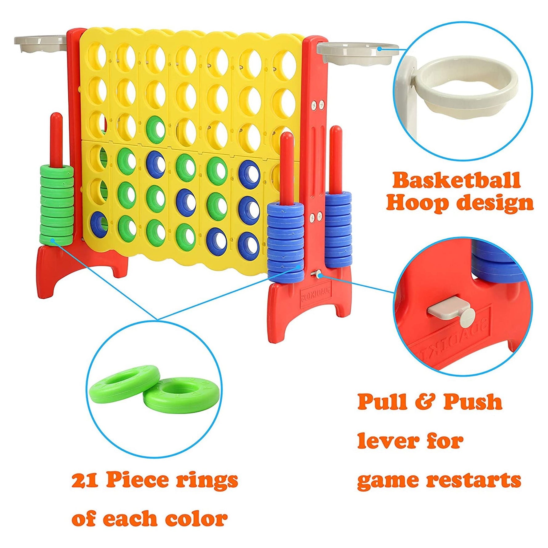 لعبة كونيكت 4 كبير مع سلة العاب الرياضه LOCAL
