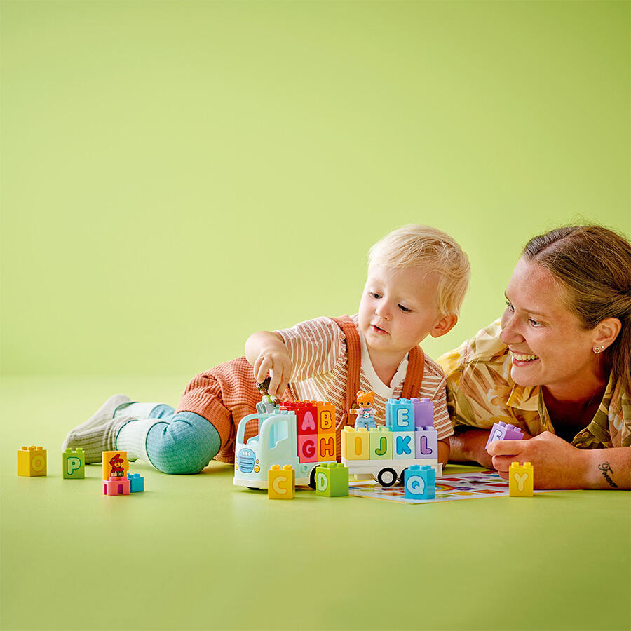 ليجو دبلو لعبة مكعبات بناء شاحنة تاون الابجدية مكعبات التركيب LEGO