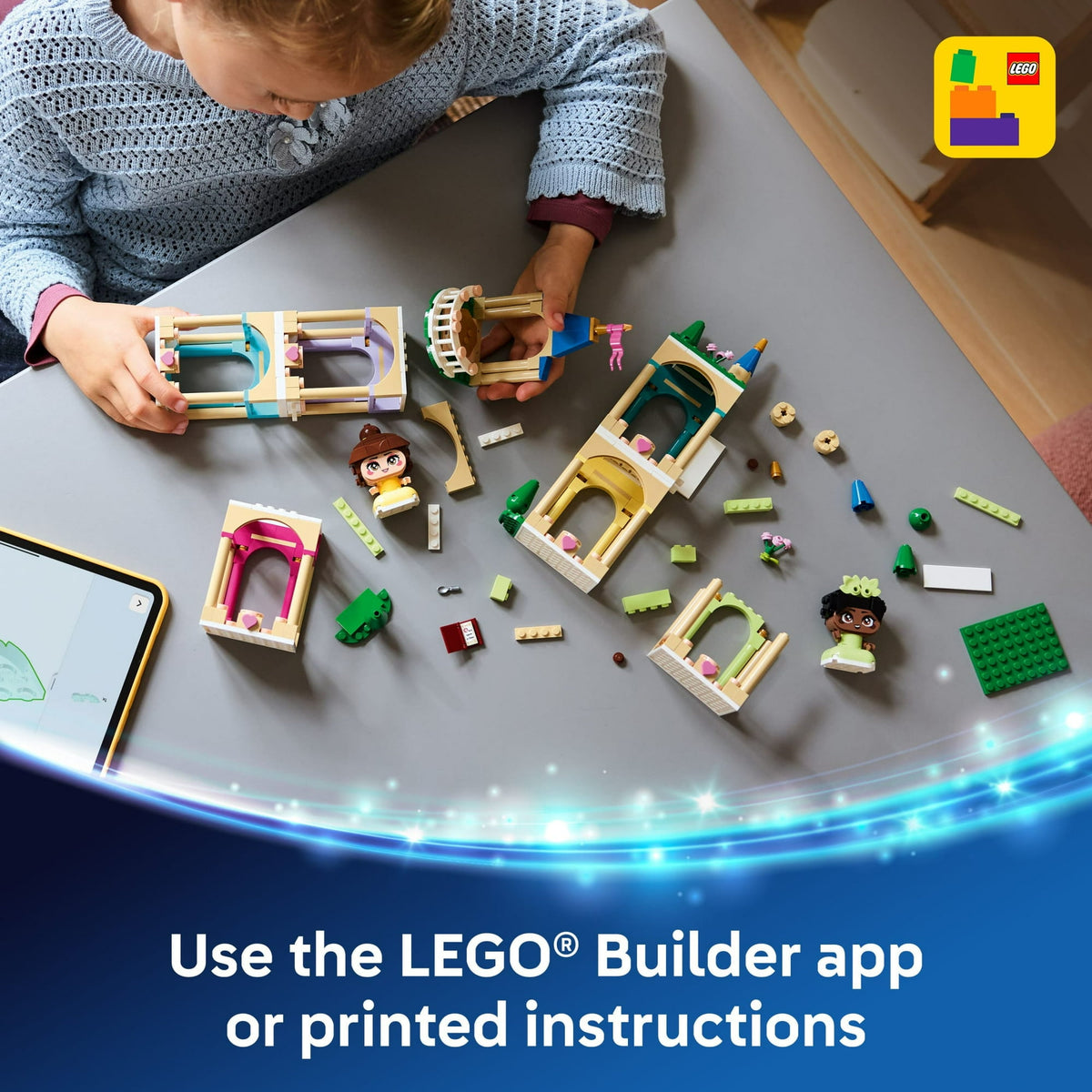 ليجو 43267 ديزني قلعة بيل وتيانا مكعبات التركيب LEGO